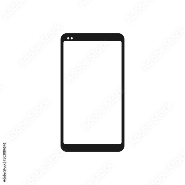 Fototapeta Isolated cell phone icon. UI and UX element of app and web. It use analogous color scheme, created as simple as possible to achieve minimal size but the quality of vector graphic is still maintained.