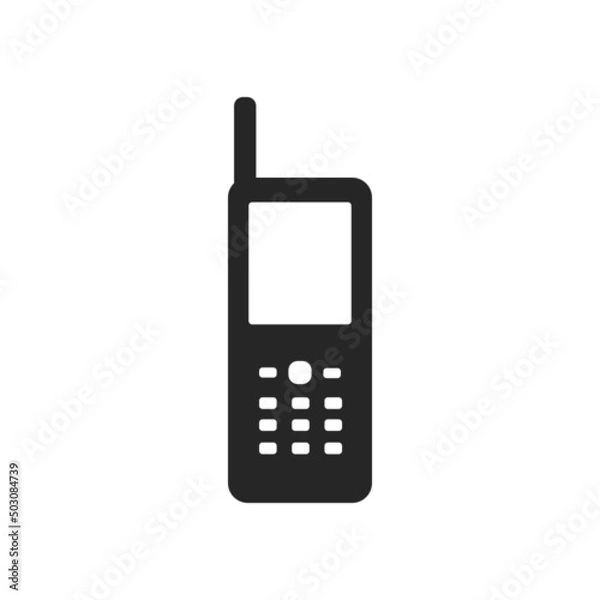 Fototapeta Isolated cell phone icon. UI and UX element of app and web. It use analogous color scheme, created as simple as possible to achieve minimal size but the quality of vector graphic is still maintained.