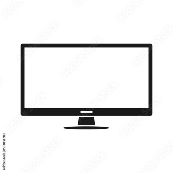 Obraz Isolated monitor icon. UI and UX element of app and web. It use analogous color scheme, created as simple as possible to achieve minimal size but the quality of vector graphic is still maintained.