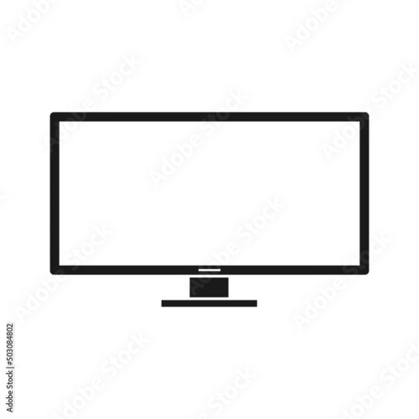 Obraz Isolated monitor icon. UI and UX element of app and web. It use analogous color scheme, created as simple as possible to achieve minimal size but the quality of vector graphic is still maintained.