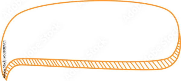 Fototapeta Hand drawn speech bubble outline 
