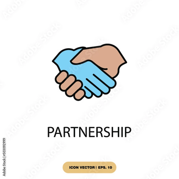 Fototapeta partnership icons  symbol vector elements for infographic web