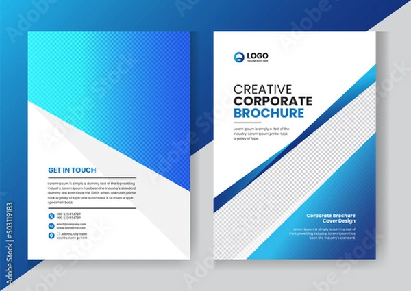 Fototapeta Corporate company profile brochure annual report booklet proposal cover page layout concept design