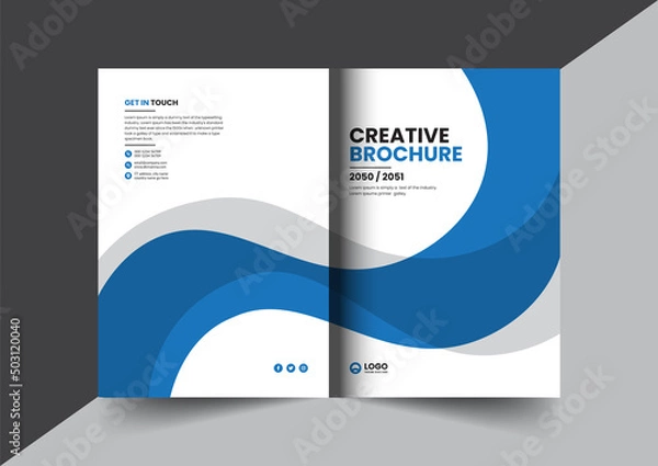 Fototapeta Corporate company profile brochure annual report booklet proposal cover page layout concept design