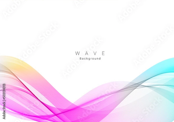 Fototapeta Colorful dynamic wave design stylish background