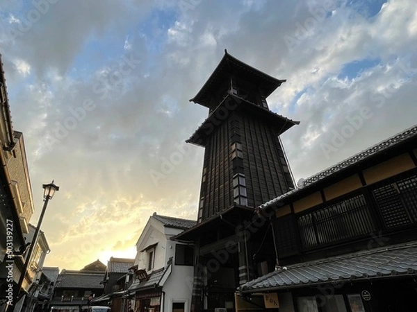 Fototapeta 埼玉県川越の時の鐘