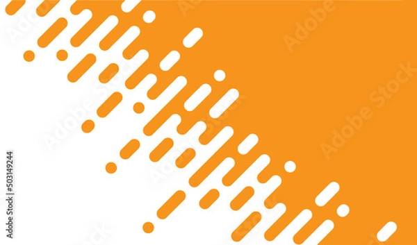 Obraz Abstract pattern yellow orange Rounded Lines Halftone Transition. on white background , vertical rounded stripes.