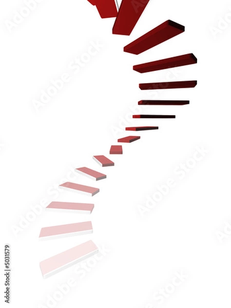 Obraz Red Stairs Unfading into View