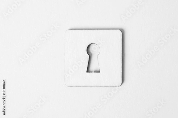 Fototapeta paper keyhole