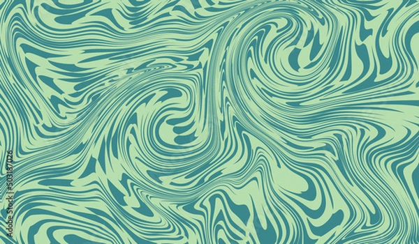 Fototapeta Hand drawn colorful retro style groovy psychedelic background