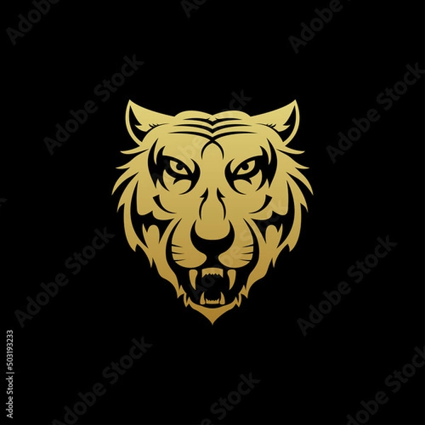 Fototapeta tigers head logo design vector