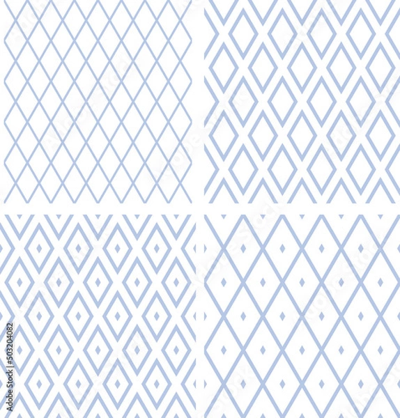 Fototapeta Abstract seamless geometric diamonds patterns.