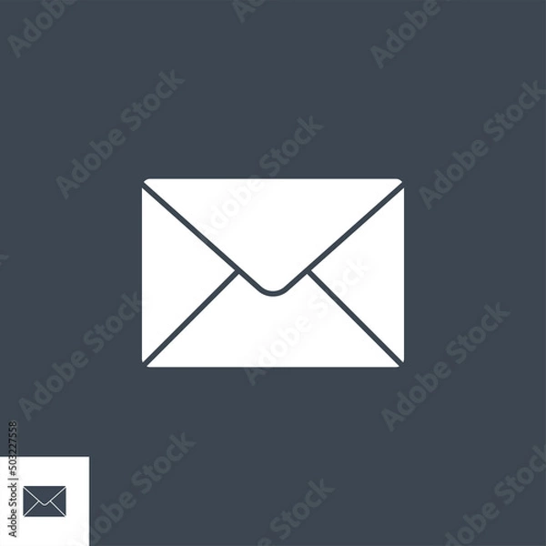 Obraz Mail related vector glyph icon.