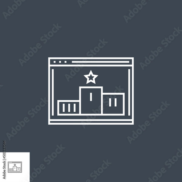 Fototapeta Website Ranking Line Icon