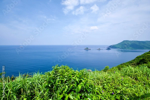 Fototapeta 【奄美大島】西古見から見た大島海峡