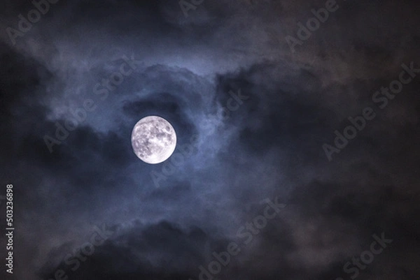 Obraz 雲間から現れた月