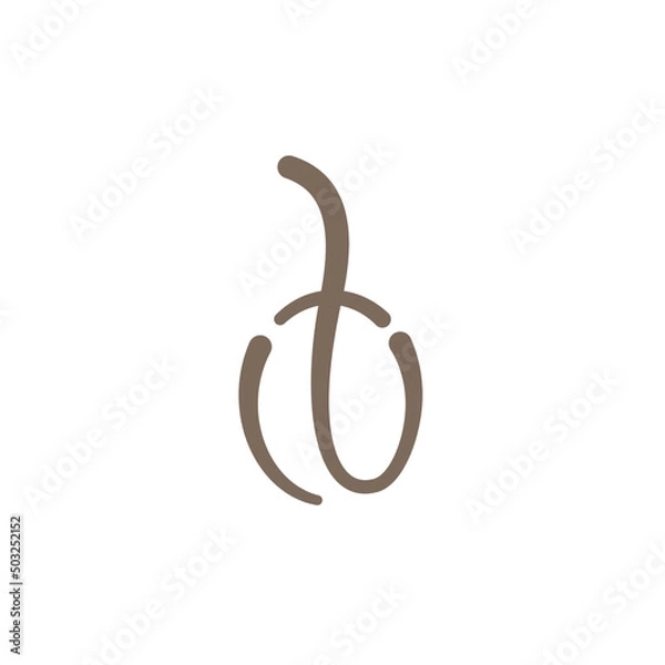 Fototapeta Letter T coffee bean logo