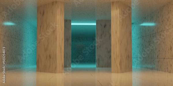 Fototapeta 3D Illustration. Abstract Background. Minimal White Geometric Wallpaper. 3d Rendering of Modern Geometric Wallpaper.
