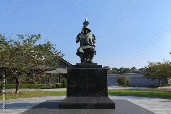 Obraz 名古屋城　戦国武将加藤清正の像　愛知県　名古屋市