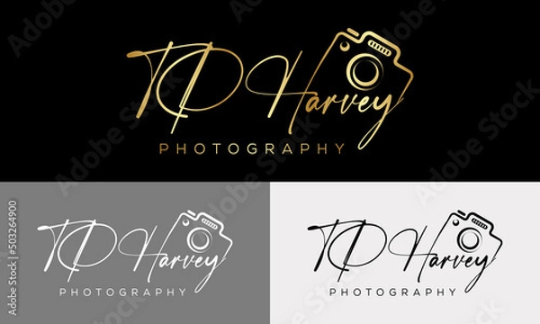 Fototapeta Camera photography logo icon vector template