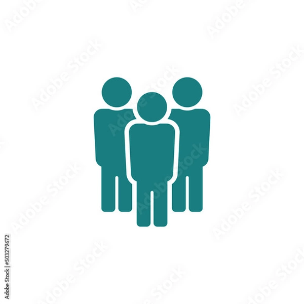 Fototapeta simple man icon on white background