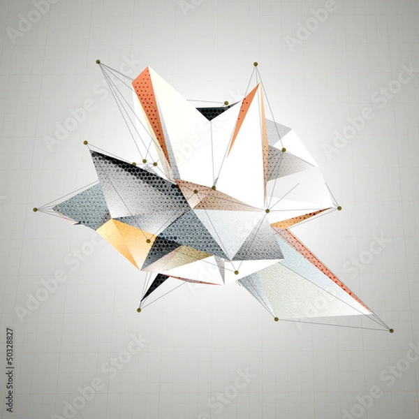 Fototapeta Abstract 3D triangles