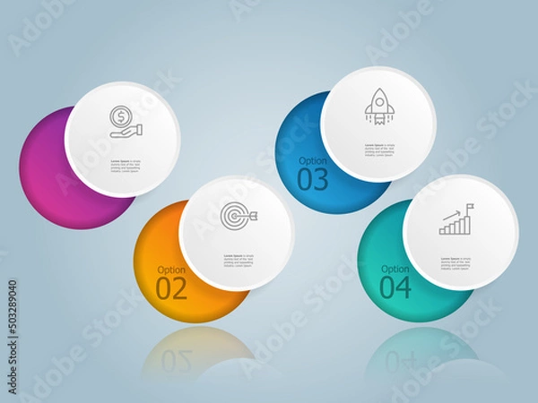 Obraz abstract horizontal timeline infographics element