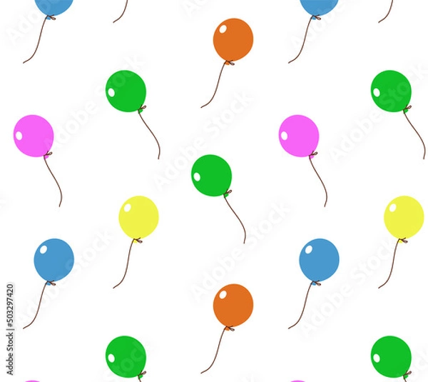 Fototapeta seamless pattern with balloons