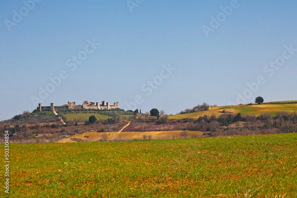 Fototapeta Monteriggioni, borgo fortificato. Siena