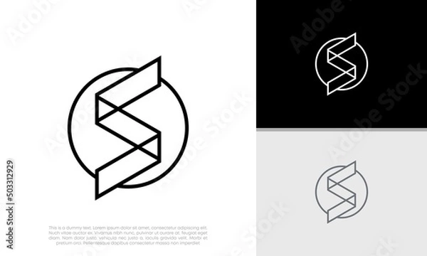 Obraz Initials S logo design. Initial Letter Logo.	
