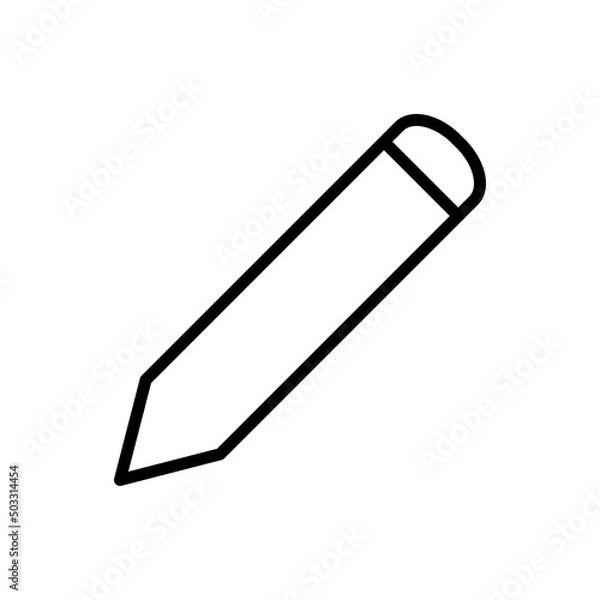 Obraz Pencil simple icon vector. Flat design