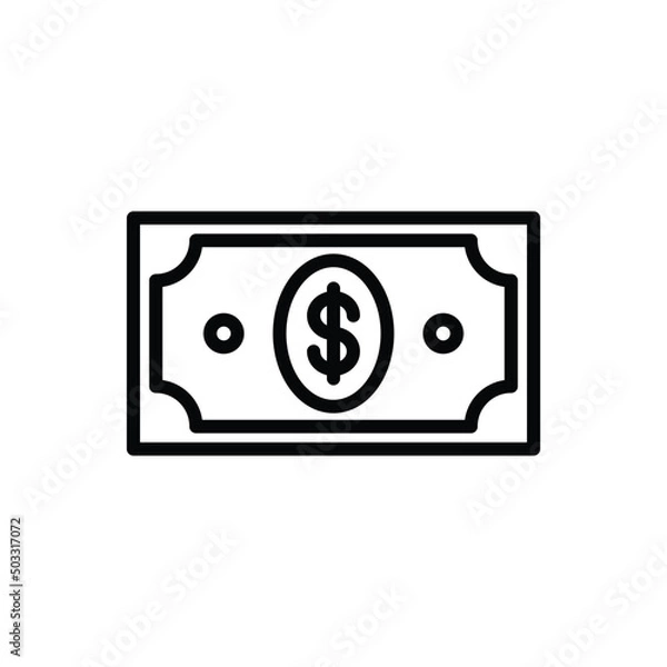 Fototapeta Dollar simple icon, vector. Flat design
