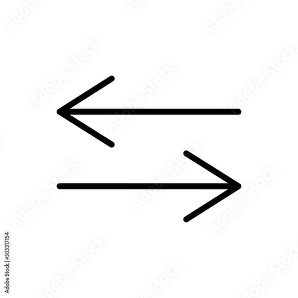 Fototapeta Exchange simple icon vector. Flat design
