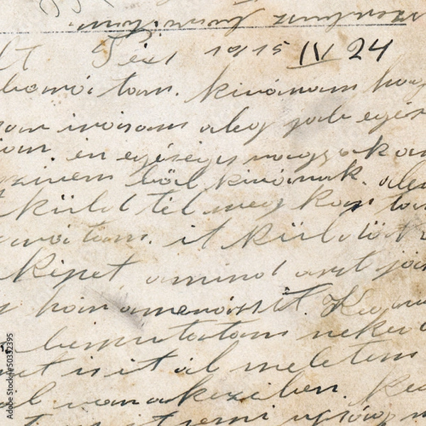 Fototapeta Handwriting - circa 1915