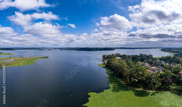 Obraz Drone na represa