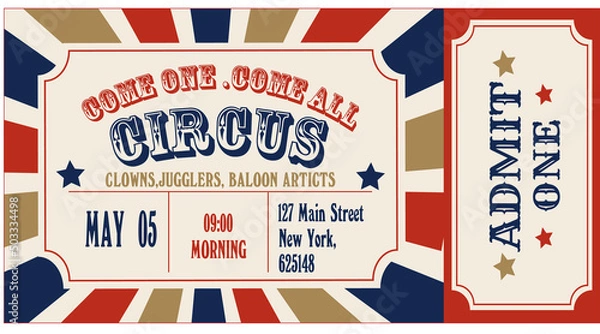 Obraz Ticket for circus performance-1