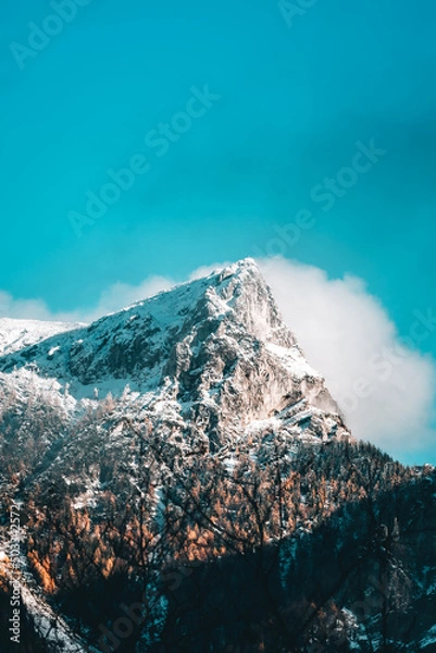 Obraz Berggipfel wird von einer Wolke umhüllt