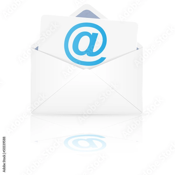 Obraz Open envelope with email. Vector illustration.