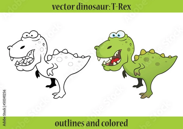 Fototapeta vektor dinosaurier t-rex