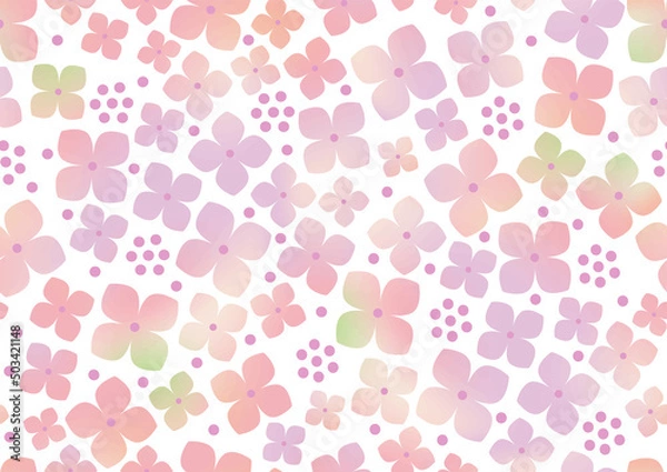 Fototapeta あじさいのイラスト背景素材