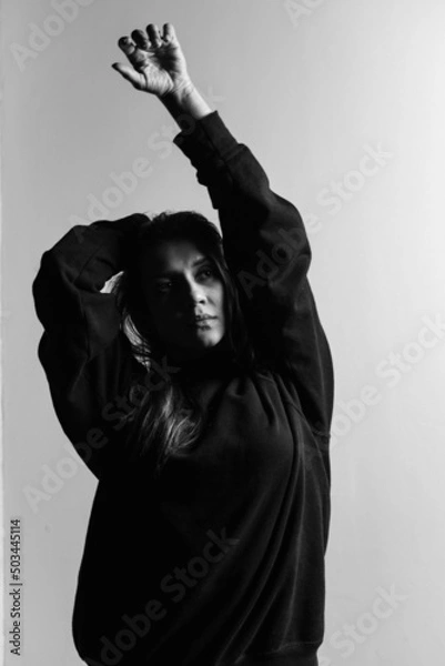 Obraz Female model portrait on white background