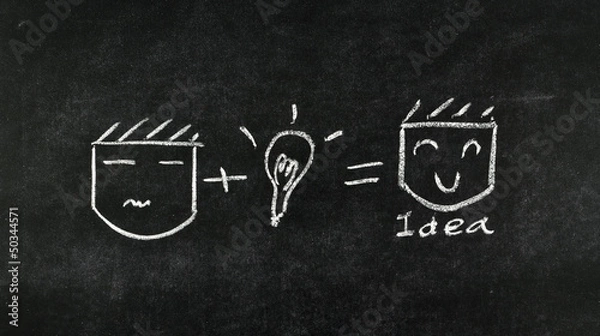 Fototapeta smily face when you got idea