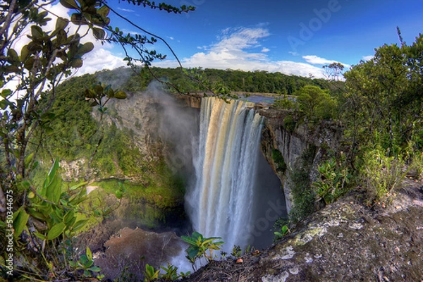 Obraz Upadek Kaieur Falls to Gujana Ameryka Południowa Amazonia