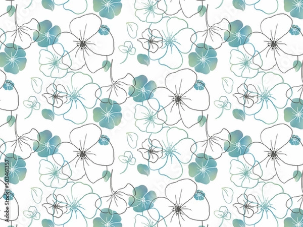 Obraz レトロな花柄