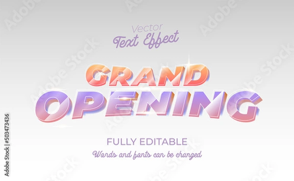 Obraz Grand opening editable text effect