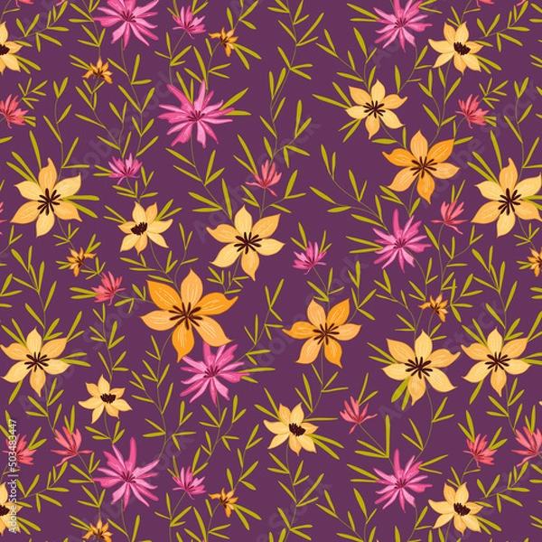 Fototapeta Spring Colour Lily Flower Pattern