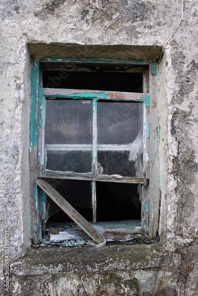Obraz Window, derelict house, Scotland