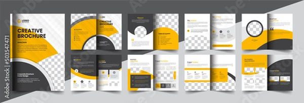 Fototapeta Corporate company profile brochure annual report booklet business proposal layout concept design