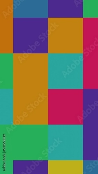 Fototapeta Minimalistic abstract background made of colrful rectangles