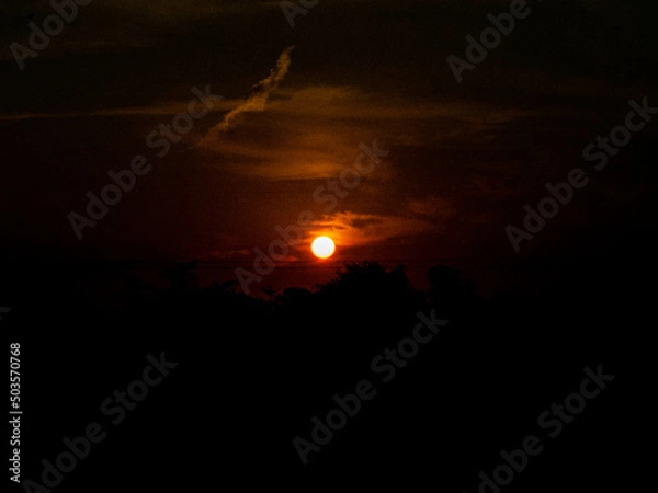 Obraz sunset over the lake